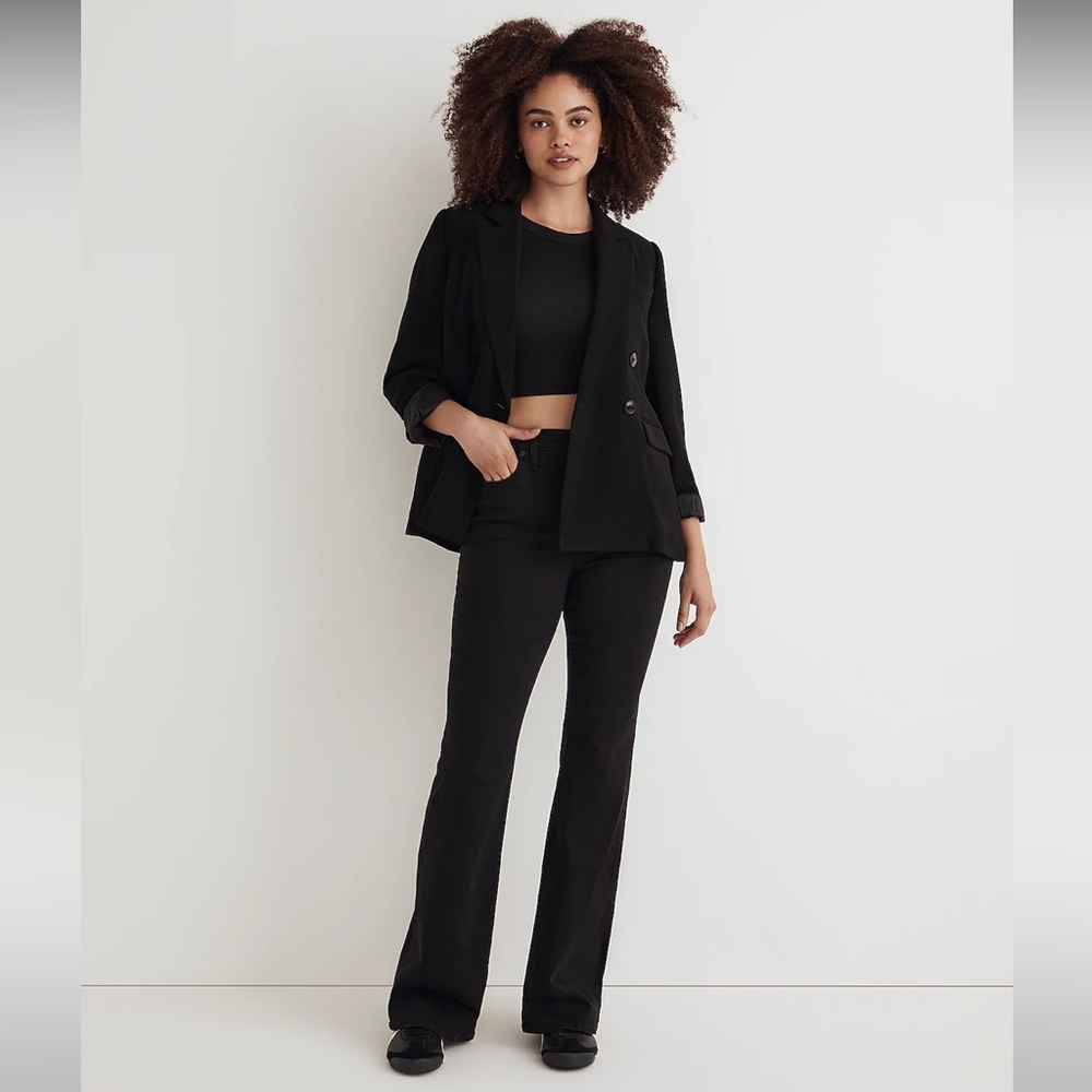 Madewell Skinny Flare Jeans in Black Frost Wash